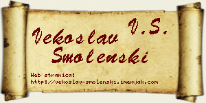 Vekoslav Smolenski vizit kartica